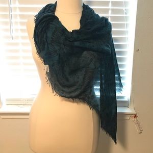 Blue scarf w/ safety black safety pins!